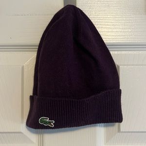Lacoste Dark Purple Beanie [One Size]
